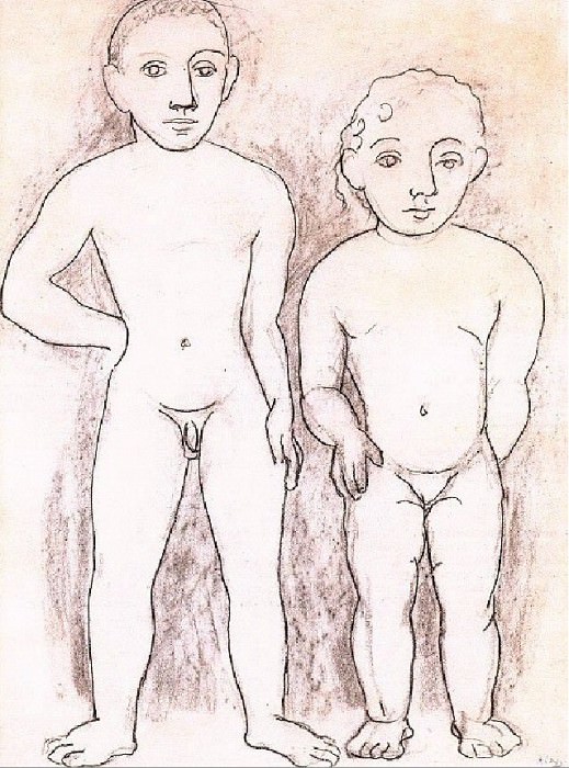 1906 GarЗon et fillette nus, Пабло Пикассо (1881-1973) Период: 1889-1907