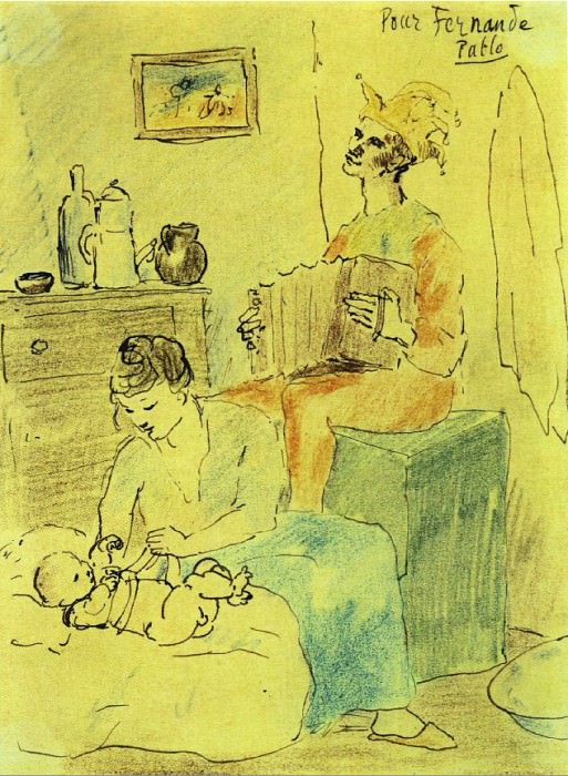 1905 Famille de bouffon, Пабло Пикассо (1881-1973) Период: 1889-1907