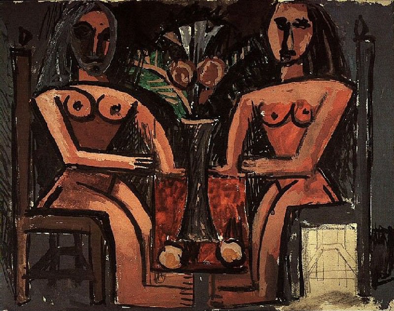 1907 Deux Femmes assises, Пабло Пикассо (1881-1973) Период: 1889-1907