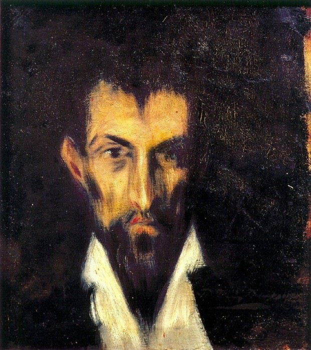 1899 TИte dhomme Е la Greco, Пабло Пикассо (1881-1973) Период: 1889-1907