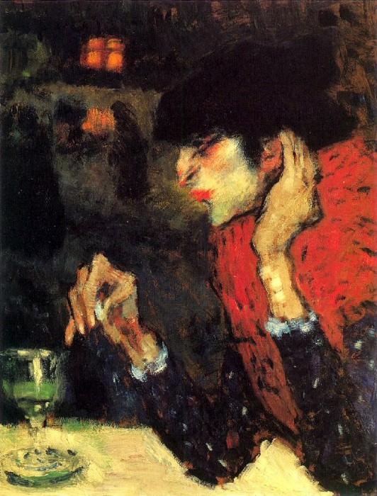 1901 Buveur dabsinthe, Пабло Пикассо (1881-1973) Период: 1889-1907