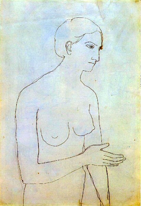 1903 Femme nue2, Пабло Пикассо (1881-1973) Период: 1889-1907