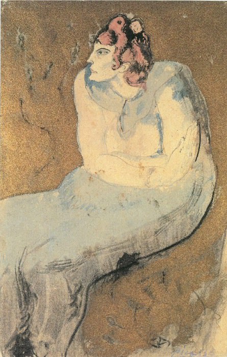 1903 Femme assise, Пабло Пикассо (1881-1973) Период: 1889-1907