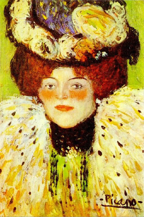 1901 TИte de femme, Пабло Пикассо (1881-1973) Период: 1889-1907
