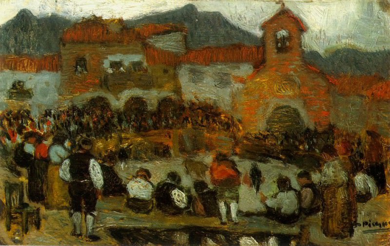 1901 Courses de taureaux3, Пабло Пикассо (1881-1973) Период: 1889-1907