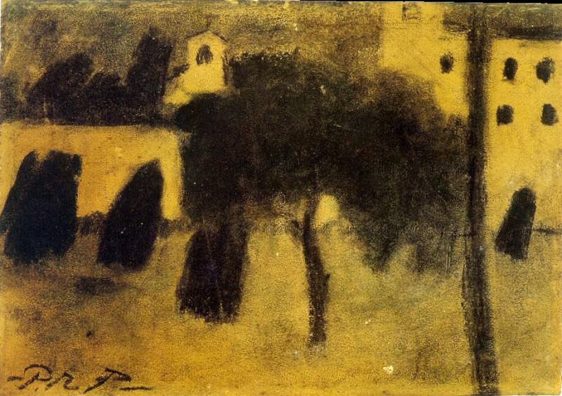 1899 Femmes traversant une place, Пабло Пикассо (1881-1973) Период: 1889-1907