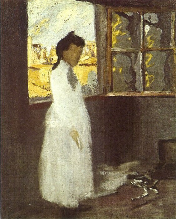 1900 Jeune fille devant une fenИtre ouverte, Пабло Пикассо (1881-1973) Период: 1889-1907
