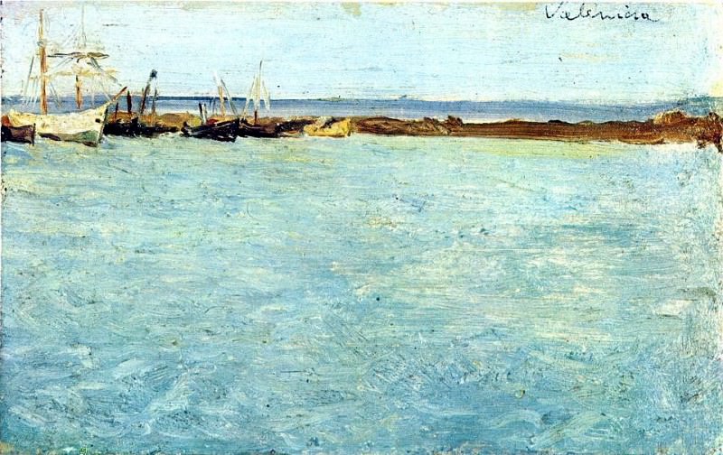 1895 Vue de port de Valence, Пабло Пикассо (1881-1973) Период: 1889-1907