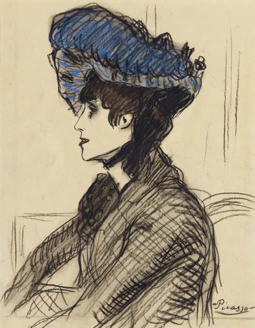 1901 Dans la loge , Пабло Пикассо (1881-1973) Период: 1889-1907