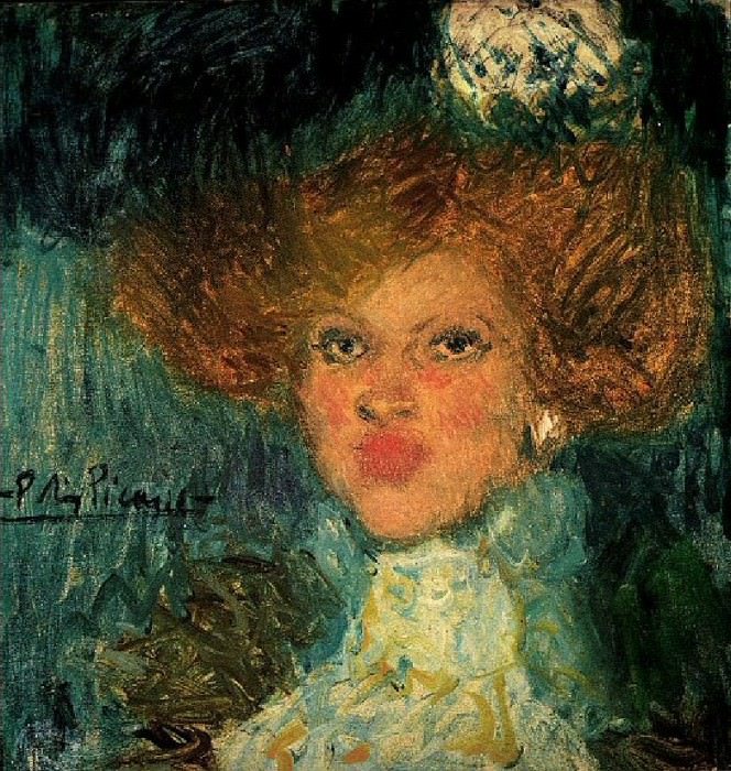 1901 TИte de femme2, Пабло Пикассо (1881-1973) Период: 1889-1907