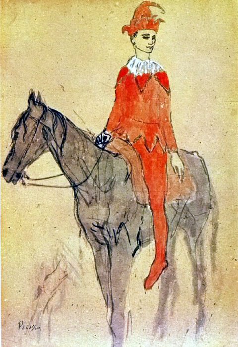 1905 Arlequin Е cheval, Пабло Пикассо (1881-1973) Период: 1889-1907