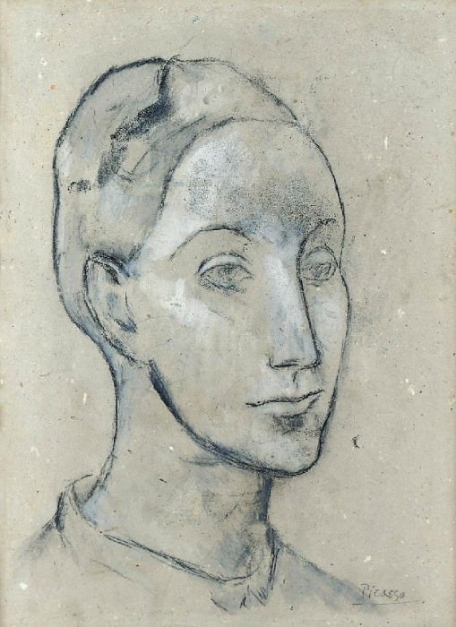 1906 TИte de femme, Пабло Пикассо (1881-1973) Период: 1889-1907