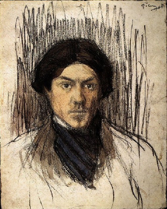 1901 Autoportrait, Pablo Picasso (1881-1973) Period of creation: 1889-1907