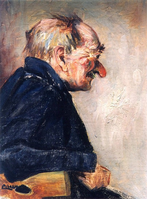 1901 Portrait dhomme [Bibi-la-purВe], Пабло Пикассо (1881-1973) Период: 1889-1907