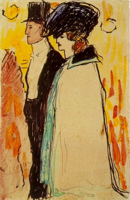 1901 Couple de Rastaquoueres, Пабло Пикассо (1881-1973) Период: 1889-1907
