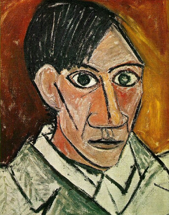 1907 Autoportrait, Пабло Пикассо (1881-1973) Период: 1889-1907