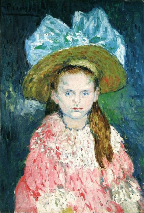 1901 Fillette au chapeau, Пабло Пикассо (1881-1973) Период: 1889-1907