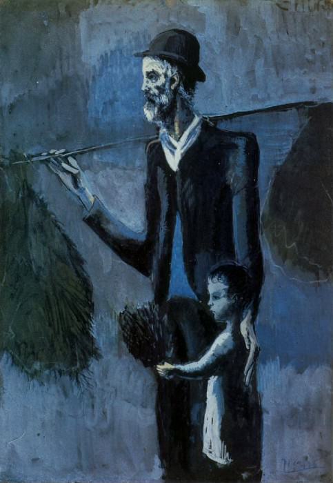 1902 Vendeur de gui, Пабло Пикассо (1881-1973) Период: 1889-1907