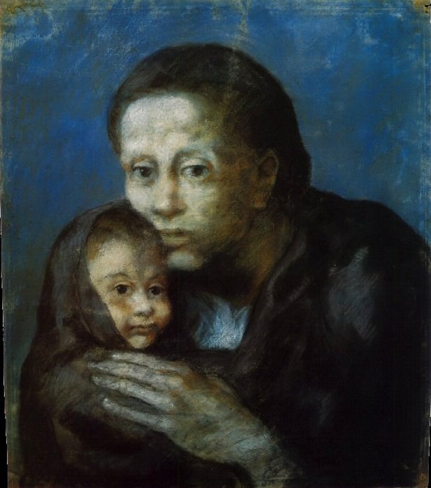 1903 MКre et enfant au fichu, Пабло Пикассо (1881-1973) Период: 1889-1907