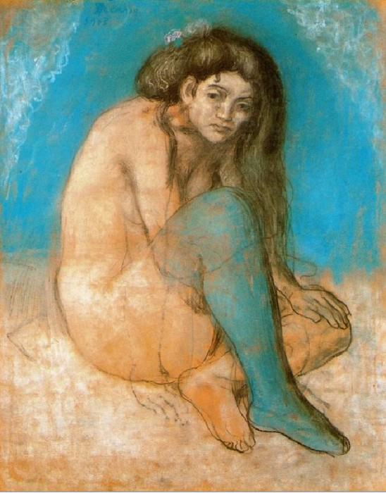 1903 Femme nue assise, Пабло Пикассо (1881-1973) Период: 1889-1907