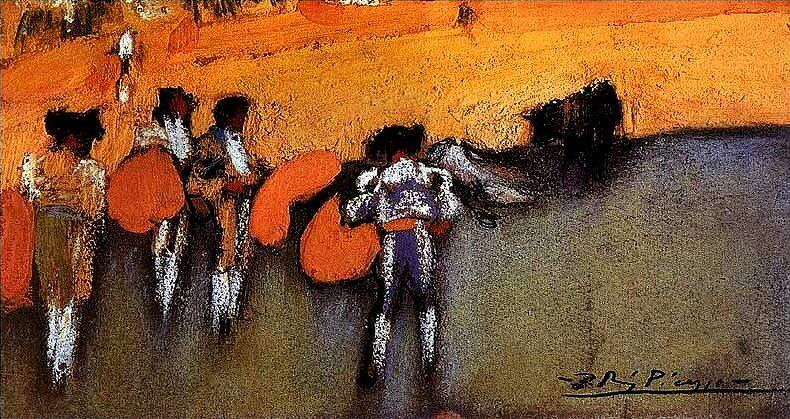1900 Courses de taureaux , Пабло Пикассо (1881-1973) Период: 1889-1907