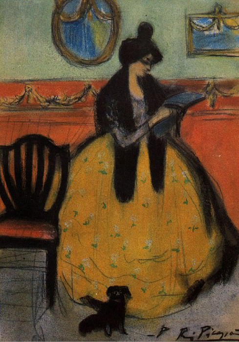 1901 La lecture, Пабло Пикассо (1881-1973) Период: 1889-1907