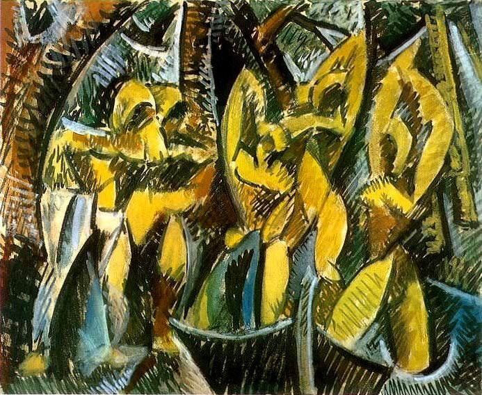 1907 Cinq femmes, Pablo Picasso (1881-1973) Period of creation: 1889-1907