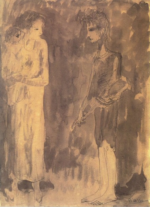 1904 Famille du cirque, Пабло Пикассо (1881-1973) Период: 1889-1907