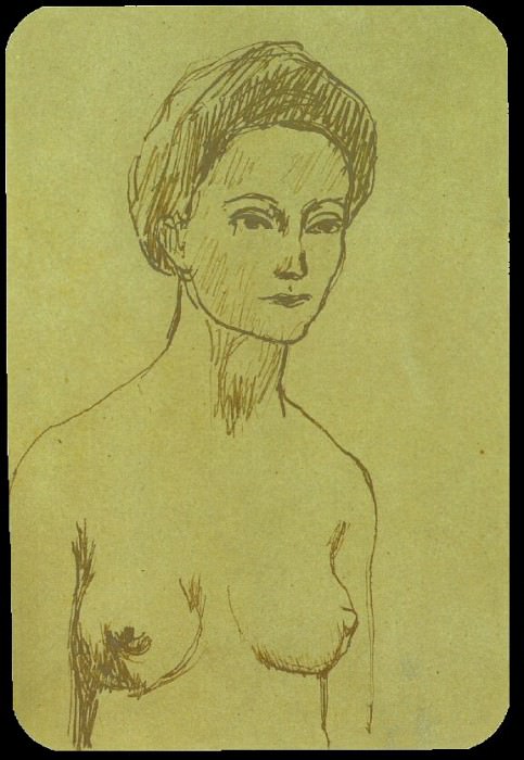 1902 Buste de femme nue, Пабло Пикассо (1881-1973) Период: 1889-1907
