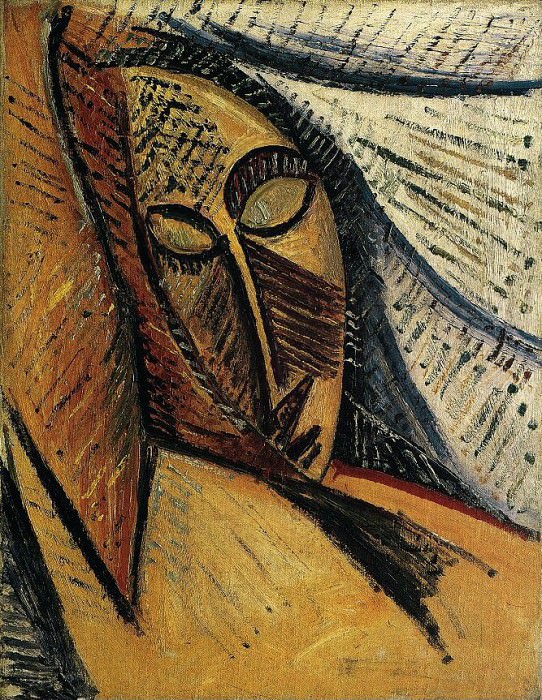 1907 Nu Е la draperie [etude tete de femme], Пабло Пикассо (1881-1973) Период: 1889-1907