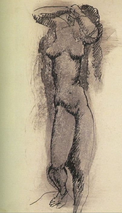 1906 Femme nue, Пабло Пикассо (1881-1973) Период: 1889-1907