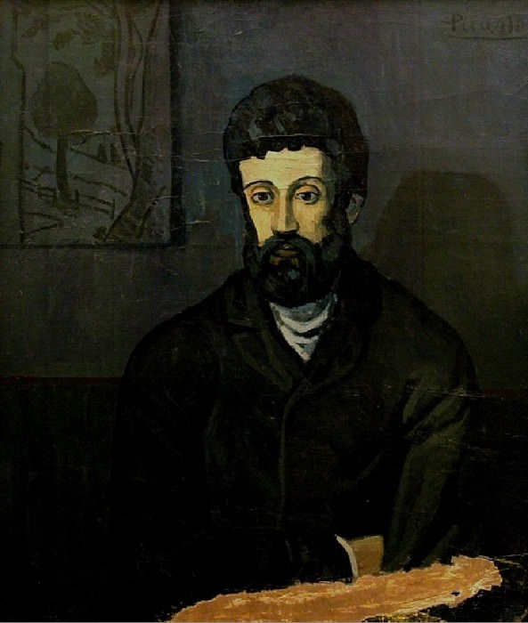 1902 Portrait dhomme [Homme en bleu], Пабло Пикассо (1881-1973) Период: 1889-1907