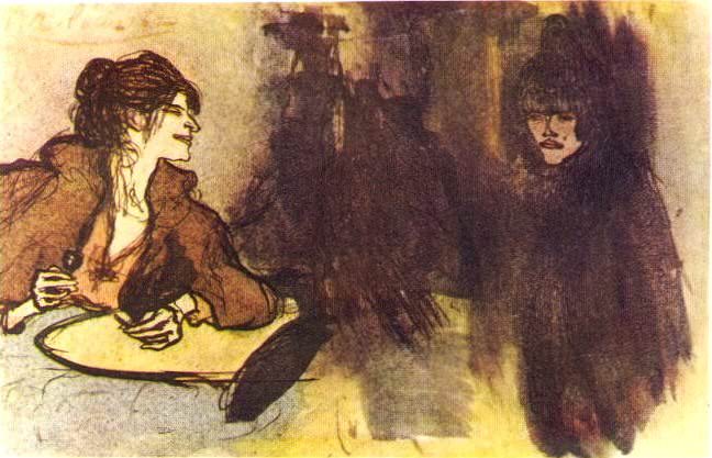 1900 Deux femmes, Пабло Пикассо (1881-1973) Период: 1889-1907