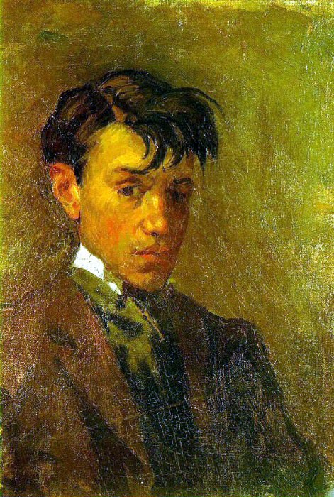 1896 Autoportrait mal coiffВ, Пабло Пикассо (1881-1973) Период: 1889-1907