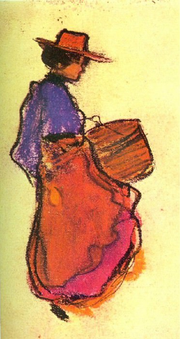 1900 Midinette de Paris, Пабло Пикассо (1881-1973) Период: 1889-1907