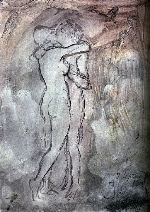 1904 Le baiser, Пабло Пикассо (1881-1973) Период: 1889-1907