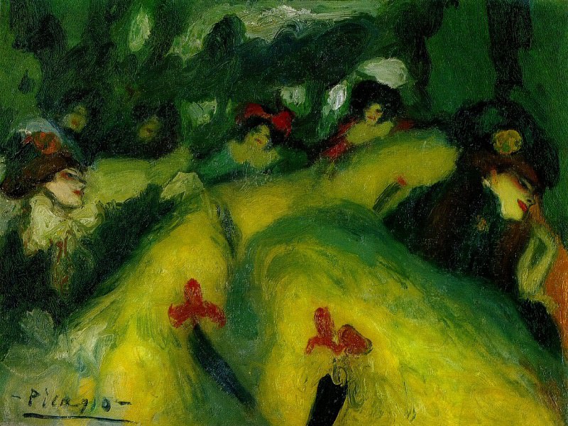 1900 French cancan, Пабло Пикассо (1881-1973) Период: 1889-1907