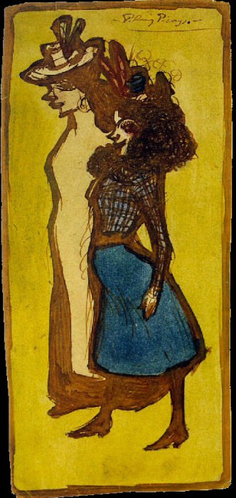 1899 MКre et fille, Пабло Пикассо (1881-1973) Период: 1889-1907