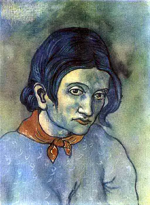 1903 Portrait dune jeune femme, Пабло Пикассо (1881-1973) Период: 1889-1907