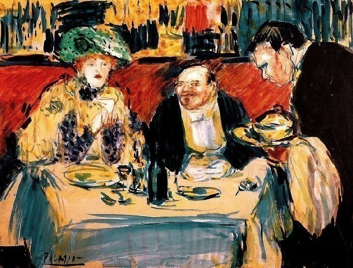 1901 Les soupeurs, Пабло Пикассо (1881-1973) Период: 1889-1907