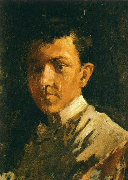 1896 Autoportrait aux cheveux courts, Пабло Пикассо (1881-1973) Период: 1889-1907