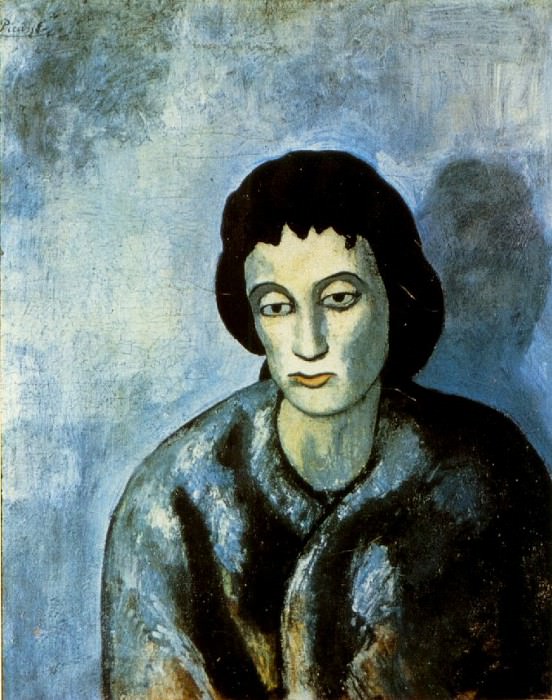1902 La femme avec la bordure, Пабло Пикассо (1881-1973) Период: 1889-1907