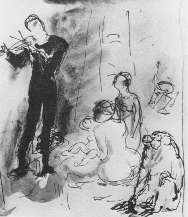 1905 Le violiniste , Пабло Пикассо (1881-1973) Период: 1889-1907