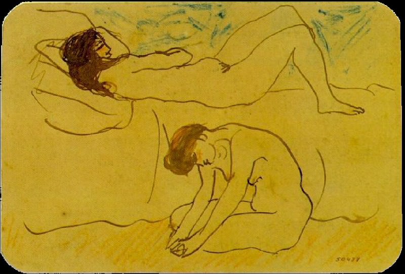 1902 Deux femmes nues, Пабло Пикассо (1881-1973) Период: 1889-1907