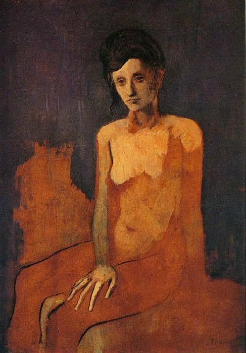 1905 Femme nue assise, Пабло Пикассо (1881-1973) Период: 1889-1907