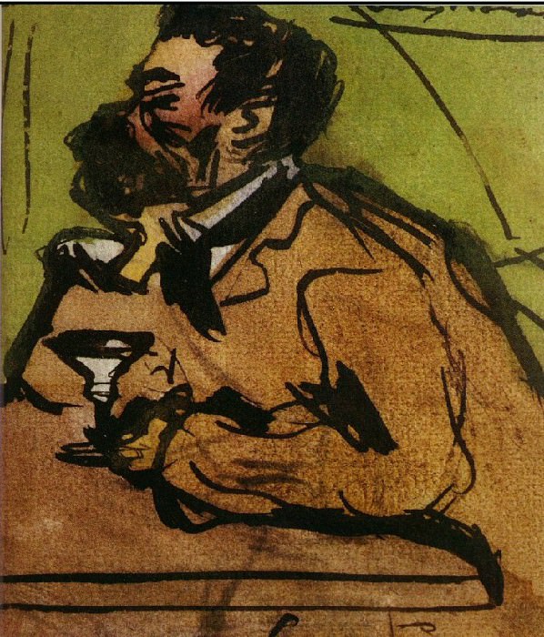 1899 Caricature , Пабло Пикассо (1881-1973) Период: 1889-1907