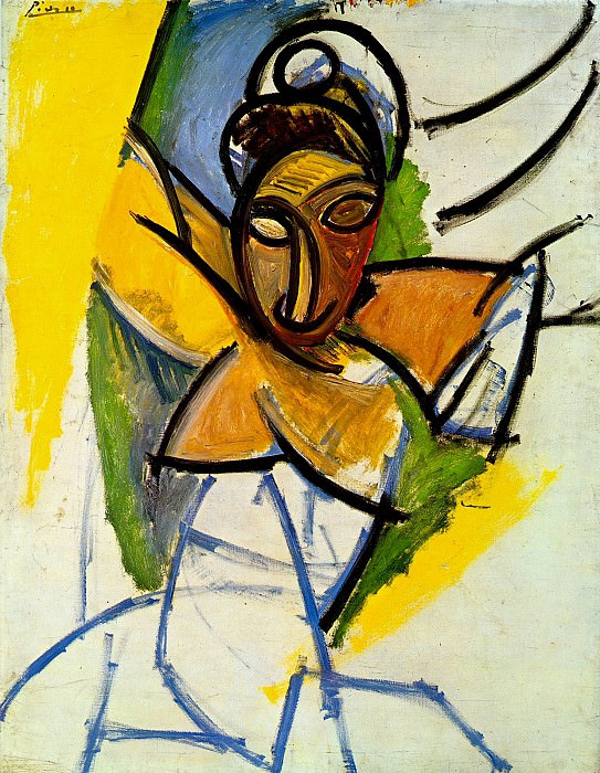 1907 Demoiselle dAvinyв, Пабло Пикассо (1881-1973) Период: 1889-1907