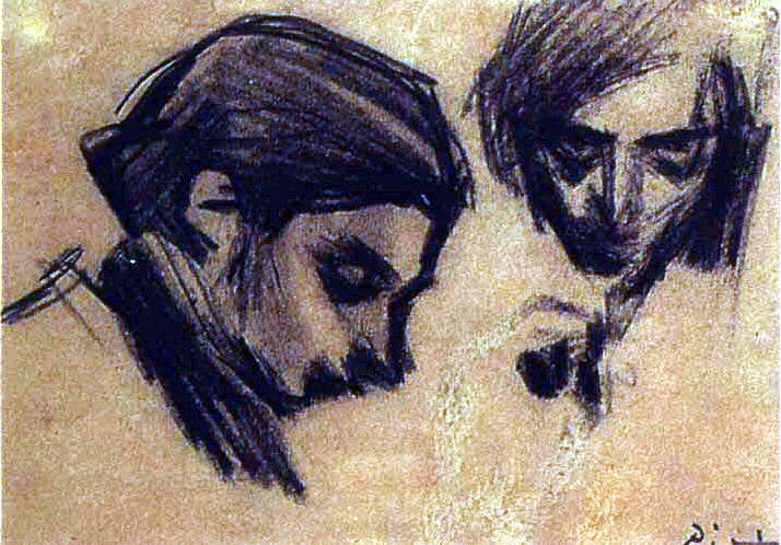 1900 Casagemas de face et de profil, Пабло Пикассо (1881-1973) Период: 1889-1907