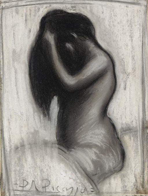 1901 Nu se coiffant, Пабло Пикассо (1881-1973) Период: 1889-1907