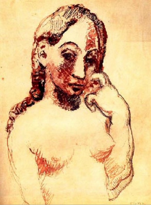 1906 La coiffure2, Пабло Пикассо (1881-1973) Период: 1889-1907